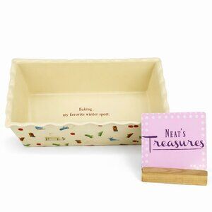 Hallmark Marjolein Baskin WINTER THEME Rectangle Ruffle Baking Bread Loaf Pan